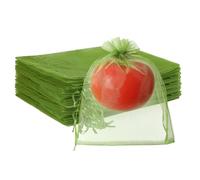 BommFu Fruit Bags Mesh | Green Mesh Netting Bag | Reusable Drawstring 6X8Inch Barrier Protector for Grape Tomato Garden Veggies Strawberry Mango Blueberry