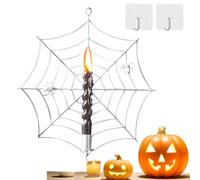 BommFu Gothic Candle Holder - Spiderweb Taper Candle Holder Sconce,Gothic Stand Festive Mount for Hallway Festival Party Home Interior Bedroom Holiday Wall