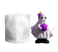 BommFu Halloween Molds,Pumpkin Ghost Home Decor Craft Supplies,Cute Resin Casting Candle Molds Silicone | for Arts & Crafts Resin Casting Soap Wax Plaster Desk Decor