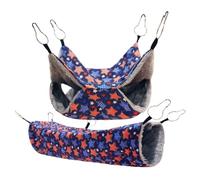 BommFu Hamster Hammock, Pack of 2 Swing Hammock, Cosy Bed for Rest, Sleep and Enrichment for Small Breeds such as Hedgehogs and Sugar Gliders in Home, Living Room Play Area