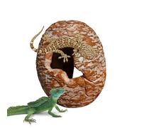 BommFu Leopard Gecko Hide - Dinosaur Egg Shape Resin Shrimp Hide,Pet Playing Supplies for Breeding Climbing Burrow Nest Home Terrarium Bedroom Living Room Viewing