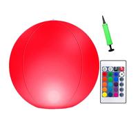BommFu Light Up Beach Balls, 4 Light Modes Inflatable Light Up Beach Balls With 16 Light Colors, Inflatable LED Beach Ball With Remote Control For Kids Adults Pool Beach Games, 38cm