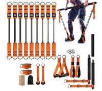 BommFu Portable Pilates Rod Set, Muscle Training Fitness Equipment, for Squats, Home Gym, Beginners, Athletes, Shoulders, Neck, Waist