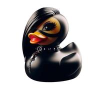 BommFu Punk Duck - Animal Figurine Gothic Duck Statue,Resin Steam Punk Rubber Duck Satan Duck, Duckieville Duck Desk Decor