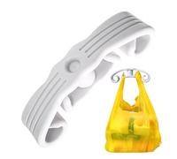 BommFu Robust carrying aid, carry handle for shopping bags, comfortable hook for transporting shopping, outdoor, everyday parking, markets, walks, White, Siehe Beschreibung