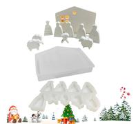 BommFu Silicone Mould for Christmas Nativity Scene | Silicone Moulds Nativity Figures Casting Mould - For Making Soaps, Scented Candles and