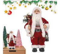 BommFu Standing Santa Claus, Standing Decoration for the Table - Santa Figure with Lantern - For Christmas and New Year, for Home, Student Dorm, Apartment, Living Room and