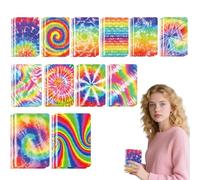 BommFu Tie Dye Note Pads | 24-Pieces Small Pocket Notebooks - Colorful Tie Dye Party Favors for School Home Birthday Thanksgiving Christmas Friendship