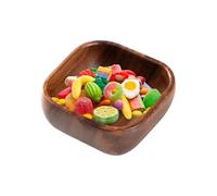 BommFu Wooden Bowls for Food, Serving Plate for Nuts and Nibbles, Nut Snack Serving Bowl, for Sandwiches, Bread, Fruits, Dips, Sauces, Sweets, Desserts, Condiments, Cherries