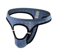 Bommi Fairy Mens Open Front Thongs Lingerie Low Waist Button Closure Triangle Briefs Underwear Underpanties (UK, Alpha, L, Regular, Regular, Light Blue)