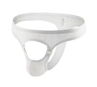 Bommi Fairy Mens Open Front Thongs Lingerie Low Waist Button Closure Triangle Briefs Underwear Underpanties (UK, Alpha, L, Regular, Regular, White)