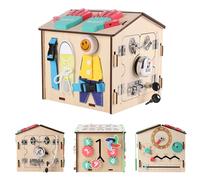 BommJokker Busy Board Montessori toys for Toddlers Wooden Educational Toy Busy House Magnetic Color and Number cognition teaching