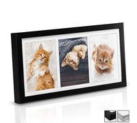 bomoe Family Wooden Photo Frames Multiple Pictures with Passe-Partout Glass