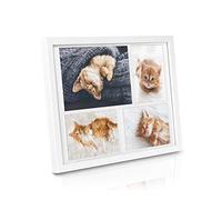 bomoe Family Wooden Photo Frames Multiple Pictures with Passe-Partout Glass | 6x4 7x5 Black Multi Picture for wall with Plastic 4x Collage Frame metal hanging gallery set Galeria