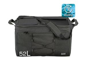 bomoe Insulated Folding Cooler Bag 52L - Outdoor Cool Box with 16h Cooling Function with Shoulder Straps, Waterproof Thermal Picnic Bag with Storage Space - Anthracite IceBreezer KT53