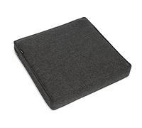 bomoe Lounge Garden Chair Cushion 60x60 cm - Comfortable Outdoor Seat Cushions 8 cm Thick Padding Washable UV Protection - Rattan Furniture Seat Pads Patio Anthracite - Ilano