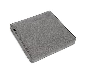 bomoe Lounge Garden Chair Cushion 60x60 cm - Comfortable Outdoor Seat Cushions 8 cm Thick Padding Washable UV Protection - Rattan Furniture Seat Pads Patio Light Grey - Ilano
