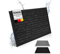 bomoe XXL Aluminium Door Mat Rubber Non Slip Rustproof Weatherproof Runner | 70x100cm anthracite matting outdoor front indoor for entrance office building hotel Matts foot scraper grid doormat AluGant