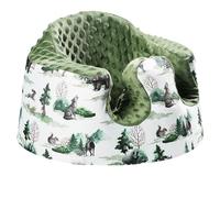 BOMOLOUR Seat Cover Compatible with Bumbo Seat and Nuby Seat, Floor Seat Cover for Boys and Girls, Removable Breathable Baby Seat Cover, New Designed, Anti-Slip, Seat Not Included, Green Forest