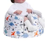 BOMOLOUR Seat Cover for Summer, Compatible with Bumbo & Nuby Seat, Upgrade Fabric Baby Floor Seat Cover for Boys Girls, Extra Soft and Breathable, New Designed, Anti-Slip - Cover Only - Blue Dinosaur