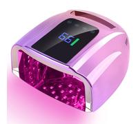 BOMOQING 96W Rechargeable UV LED Nail Lamp,Portable Cordless UV Light for Nails with LCD Display Auto Sensor,4 Timer Setting and Smart Sensor Nail Dryer,Nail Cure Light with Removable Bottom(Colorful)