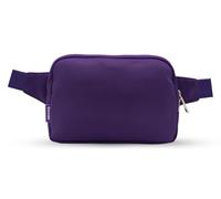 Bomvabe 2L Purple Fanny Pack for Women Men, Large Everywhere Belt Bag with Adjustable Strap 55", Crossbody Bag Water-Resistant for Travel, Sports, Hiking
