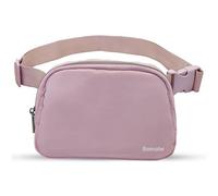Bomvabe Pink Fanny Pack for Women Teens Girls, 1L Everywhere Belt Bag with Adjustable Strap 32" to 51", Small BumBag for Ladies with Multi Pockets, Crossbody Bag Lightweight for Travel Sport Running