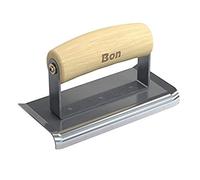 Bon 12-417 6/2-0.9-inch Stainless Steel Curved End Concrete Edger with Wood Handle