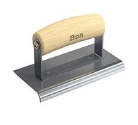 Bon 12-843 6 x 3-inch Stainless Steel Concrete Sidewalk Edger with Wood Handle