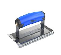 Bon 62-469 6/3-inch Stainless Steel Curved End Concrete Edger with 1/4-inch Radius and 3/8-inch Depth Comfort Grip Handle
