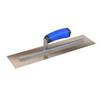 Bon 67-126 Finish Trowel - Square - Golden Stainless - 14 X 5 - Comfort Grip Handle