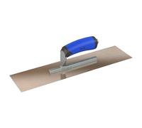 Bon 67-137 Finish Trowel - Square - Golden Stainless - 11.5 X 4 - Comfort Grip Handle - Short Shank