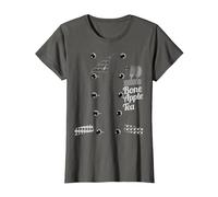 Bon Appetit Bone Apple Tea Funny Faux Chef Funny Chef Jacket T-Shirt, Women, Asphalt Grey, XX-Large