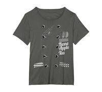 Bon Appetit Bone Apple Tea Funny Faux Chef Funny Chef Jacket T-Shirt, Women's Plus, Asphalt Grey, 2X