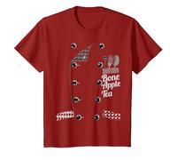 Bon Appetit Bone Apple Tea Funny Faux Chef Funny Chef Jacket T-Shirt, Youth, Cranberry Red, Medium