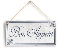 'Bon Appetit' Gift - Handmade Shabby Chic Wooden Door Sign/Plaque