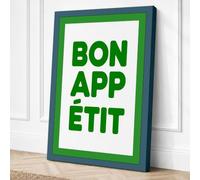 Bon Appétit Typography Canvas Wall Art Print 24x16 Inch (61 x 41 cm)