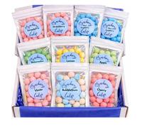 Bon Bons Sweets Gift Box - 10 x 100g Bon Bon Bags | Strawberry, Blue Raspberry & 6 More Flavours | Retro Bonbons Sweet Hamper | Nostalgic Gift Selection