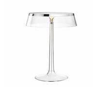 Bon Jour Table Lamp Chrome Frame and Transparent Shade