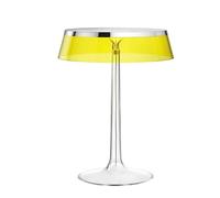 Bon Jour Table Lamp Chrome Frame and Yellow Shade