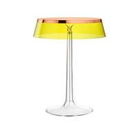 Bon Jour Table Lamp Copper Frame and Yellow Shade