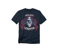 Bon Jovi Forever Skull T Shirt, Navy Bon Jovi Navy M