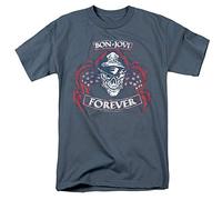 Bon Jovi Forever Skull Unisex T Shirt, Slate, Large