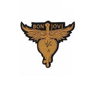 Bon Jovi Rockband Gold Patch Badge Embroidered Iron on Applique Patch Accessory