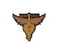 Bon Jovi Rockband Gold Patch Badge Embroidered Iron on Applique Souvenir Accessory