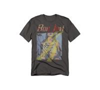 Bon Jovi Slippery When Wet Girl T Shirt, Charcoal Bon Jovi Grey S
