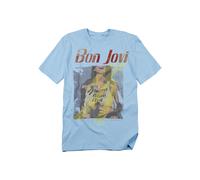 Bon Jovi Slippery When Wet Girl T Shirt, Light Blue Bon Jovi Blue S