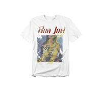 Bon Jovi Slippery When Wet Girl T Shirt, White Bon Jovi White S