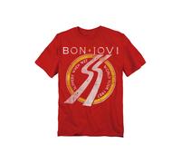 Bon Jovi Slippery When Wet World Tour T Shirt, Red Bon Jovi Red S