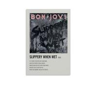 Bon Jovi Slippery When WetWaterproof Poster Wall Painting Canvas Decorative Painting Suitable for Office Bedroom Decoration Living Room PosterUnframe-style24x36inch(60x90cm)